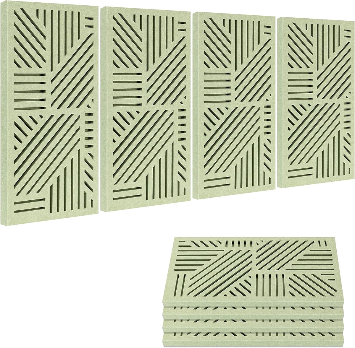 BUBOS 4 Pack Thickened Acoustic Panels, 23.6''x11.8'' Self-Adhesive Sound