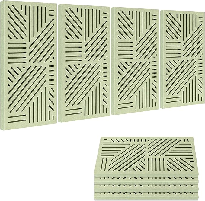 BUBOS 4 Pack Thickened Acoustic Panels, 23.6''x11.8'' Self-Adhesive Sound by BUBOS