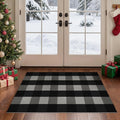 GENIMO Checkered Rug 3x5 Ft Black and White Outdoor Rug Buffalo Plaid Rugs Mat by GENIMO