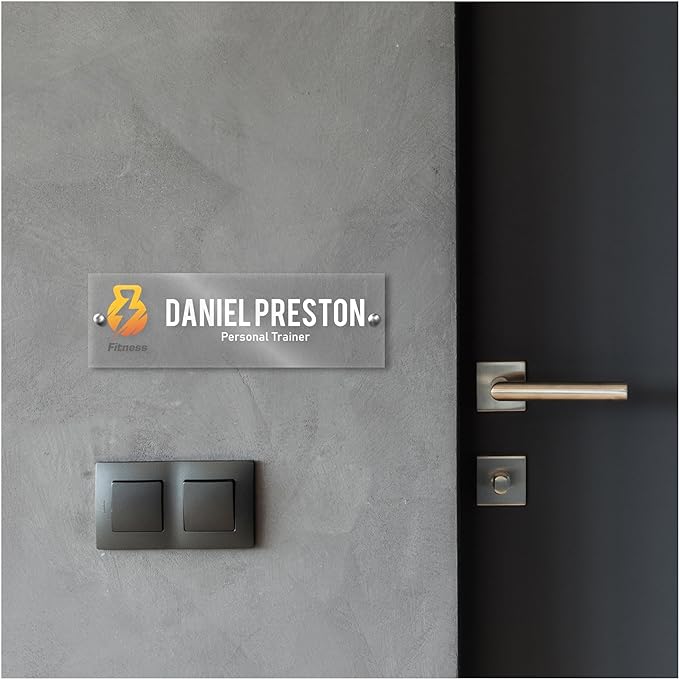 Custom Door Name Plate with Business Logo - Image 5