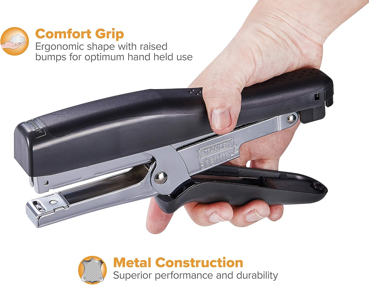 Bostitch Office B8 Xtreme Duty 45 Sheet Plier Stapler, Black (B8HDP) (Pack of 6)