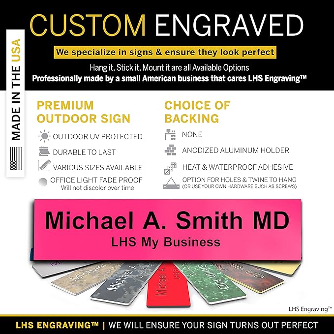 Custom Name Plate with Choice of Mounting - Image 2