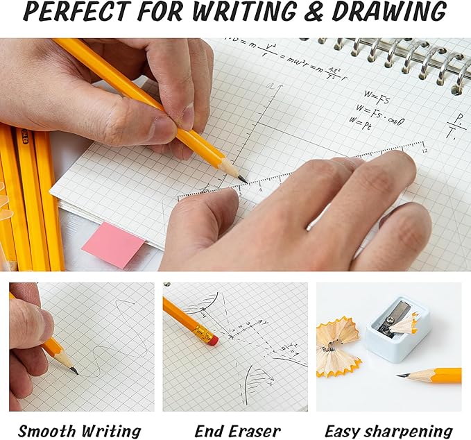 IKAYAS 50 Pack #2 HB Pencils Bulk Yellow Sharpened Pencils - Image 3