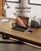 YSAGi Leather Desk Protector, Office Mat, Large Mouse Mat, Non-Slip PU Leather - Image 5
