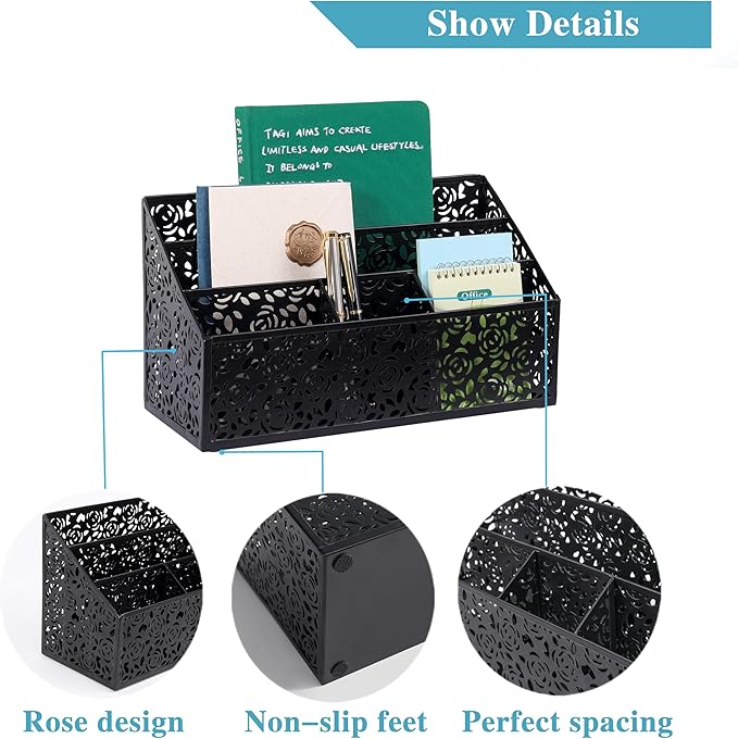 DINGTAI Mail Organizer Countertop, Modern Mail Holder Countertop, Desk - Image 3