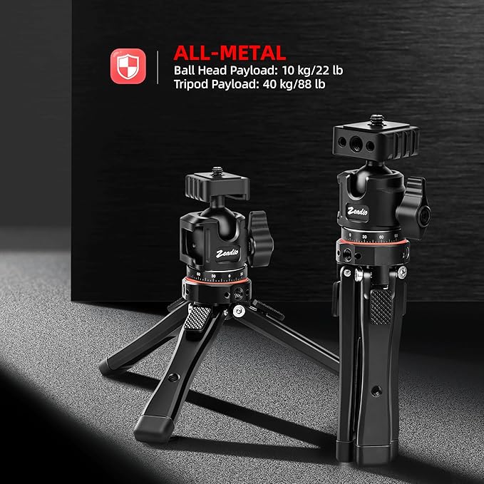Zeadio Heavy Metal Tripod Kit: 1/4" Screw Adapter Tripod Mount - Image 2