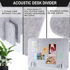 Fabbay 4 Pcs Acoustic Freestanding Desk Divider Desk Partition 16 x 24 Inch - Image 3