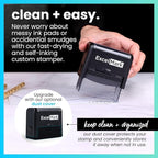 ExcelMark Custom Rubber Stamp – Clean & Easy Stamping – Personalized - Image 3