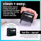 ExcelMark Custom Rubber Stamp – Clean & Easy Stamping – Personalized - Image 3