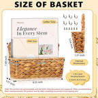2 Pcs Woven Mail Holder Wall Mount Basket Rattan Wall Letter Holder Wicker - Image 2