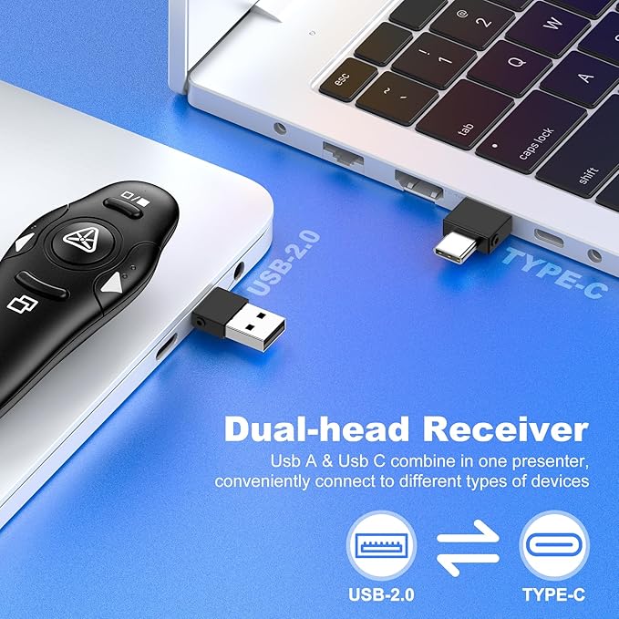 USB Type C Presentation Clicker Wireless Presenter Remote Clicker - Image 2