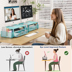OPNICE Desk Organizers and Accessories, 2-Tier Computer Monitor Stand Riser - Image 5