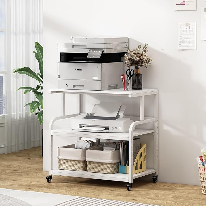 Fannova Printer Stand, 32.3" x 18.9" x 32.1" Extra Large Printer Table - Image 7