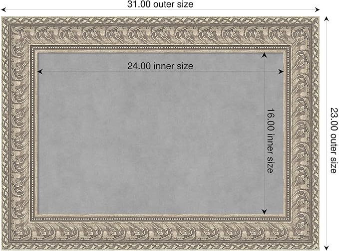 Amanti Art Silver Framed Magnetic Board 23x31 Medium Vision Board - Image 2
