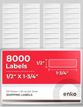 enKo 8000 Labels, 1/2" x 1-3/4" by enKoProducts