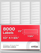 enKo 8000 Labels, 1/2" x 1-3/4" by enKoProducts