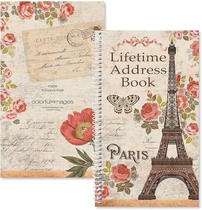 Current Parisian Postcard Address Book-94 Pages; Small 5" x 8-1/2" Size - Image 4