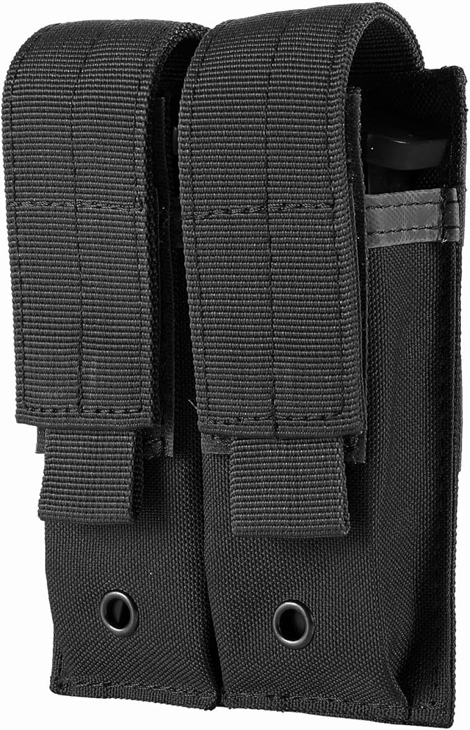Tactical Single/Double Pistol Mag Pouch Outdoor Molle Open-Top Magazine Pouch by FRTKK