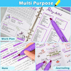 Duchong Highlighters, 30 Packs Purple Highlighter Bright Colors Bulk, Chisel - Image 5