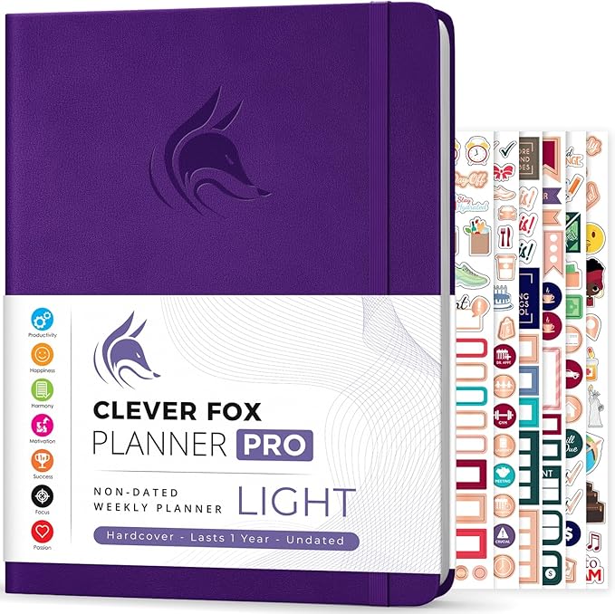 Clever Fox Planner PRO Light – Weekly & Monthly Life Planner to Increase by CleverFox