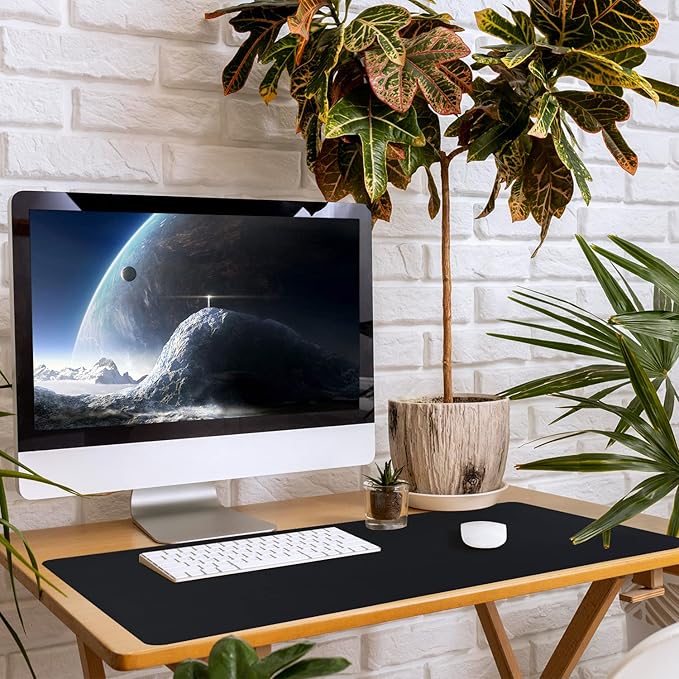 Leather Desk Pad, Mouse Pad, Non-Slip Desk Protector Mat, Leather Desk Blotter - Image 7