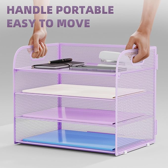 Marbrasse 4 Tier Paper Organizer Letter Tray - Image 5