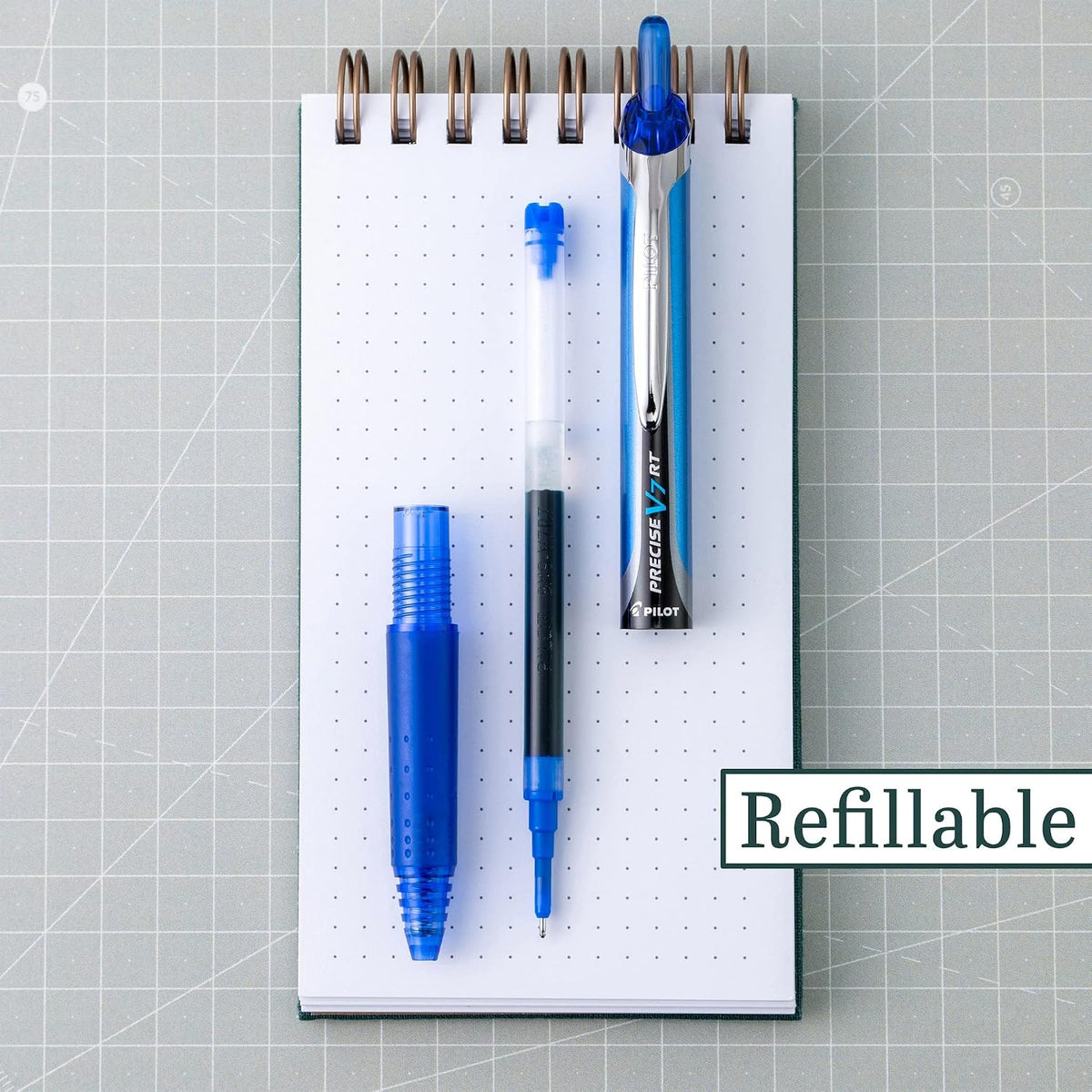 Pilot Precise V7 RT Refillable & Retractable Liquid Ink Rollerball Pens, ...