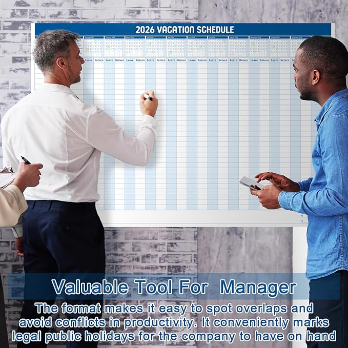 Lincia Large Magnetic 2026 Full Yearly Vacation Board Schedule Dry Erase Wall - Image 4