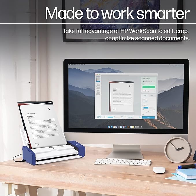 HP Compact Desktop Duplex USB Mobile Document & Photo Scanner - Image 7