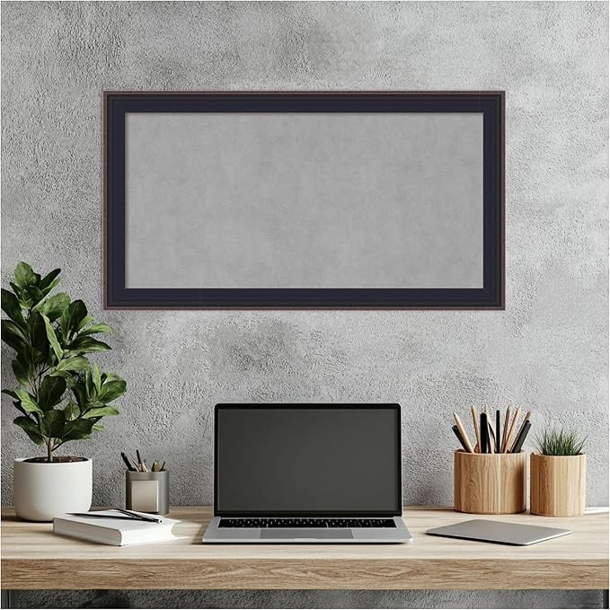 Amanti Art Black Framed Magnetic Board 15x27 Small Vision Board - Image 6