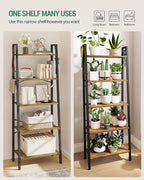 Hzuaneri Ladder Shelf, Bookshelf Bookcase, Freestanding Corner Storage Shelve - Image 4