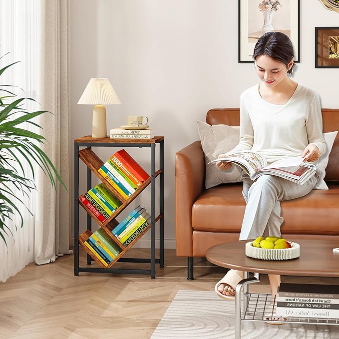 IBUYKE 5 Tier Tree Bookshelf, Small Desktop Bookshelf - Image 2