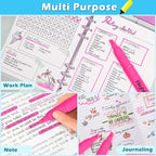 Duchong Highlighters, 30 Packs Pink Highlighter Bright Colors Bulk, Chisel Tip - Image 6