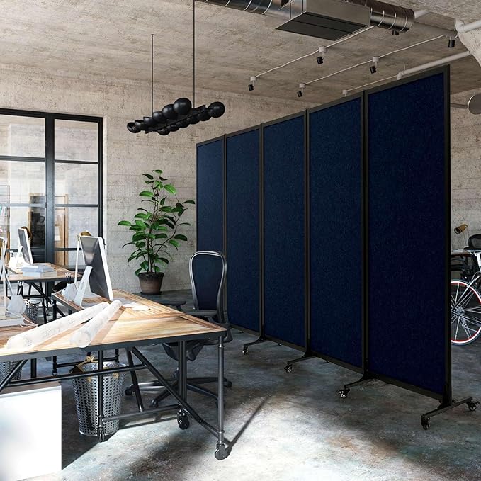 Upgrade Version Room Partition and Divider, Freestanding Rolling Dividers - Image 6