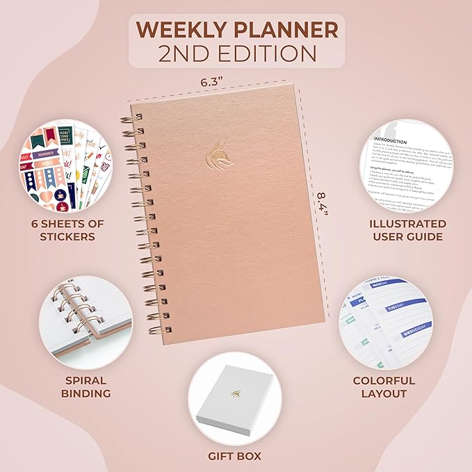 Clever Fox Planner 2nd Edition Spiral – Colorful Weekly & Monthly Goal Planner - Image 2