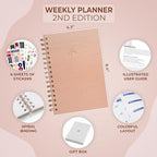 Clever Fox Planner 2nd Edition Spiral – Colorful Weekly & Monthly Goal Planner - Image 2