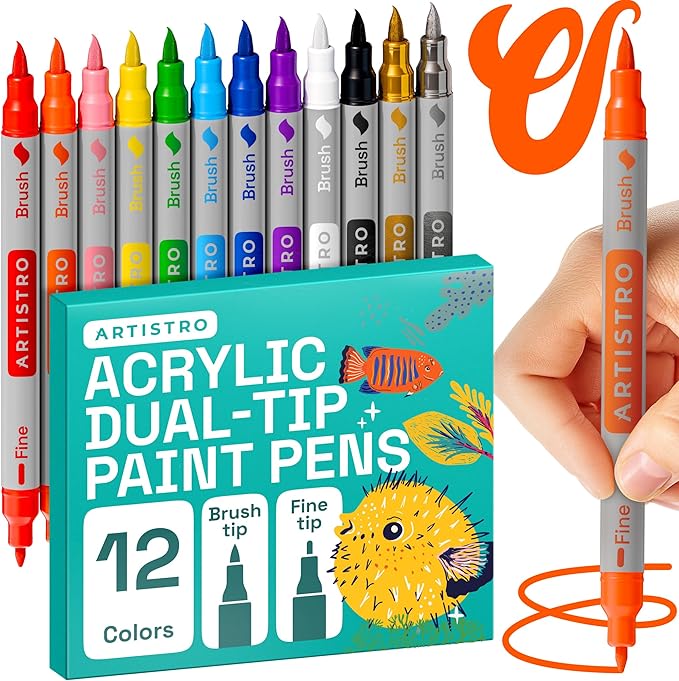 ARTISTRO 12 Acrylic Paint Markers by ARTISTRO