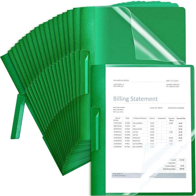 Maitys 25 Pack Durable Clear Report Covers by Unknown