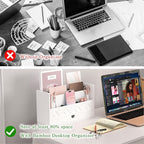 Wisuce Bamboo Mail Organizer Countertop Desktop - Image 4
