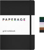 PAPERAGE Graph Paper Journal Notebook, 160 Pages, Medium 5.6 in x 8 in by PAPERAGE