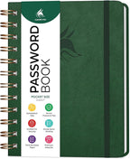 Clever Fox Password Book Spiral – Mini Internet Address & Password Organizer by CleverFox