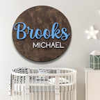 Custom Round Nusery Name Sign, Personalized 3D Baby Name Announcement Sign - Image 4