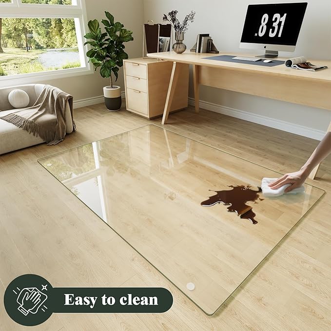 Koonmi Tempered Glass Chair Mat - Image 9