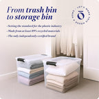 HOMZ 2-Pack Latching Lid, Large Clear Plastic Storage Bins w/Lids, 112 Quart - Image 7