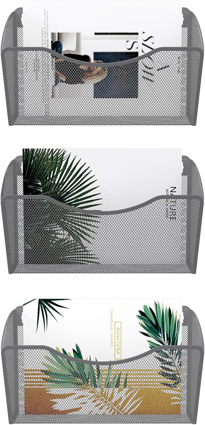 EasyPAG 3 Single Pocket Wall File Organizer, Mesh Hanging File Folder Organizer - Image 8