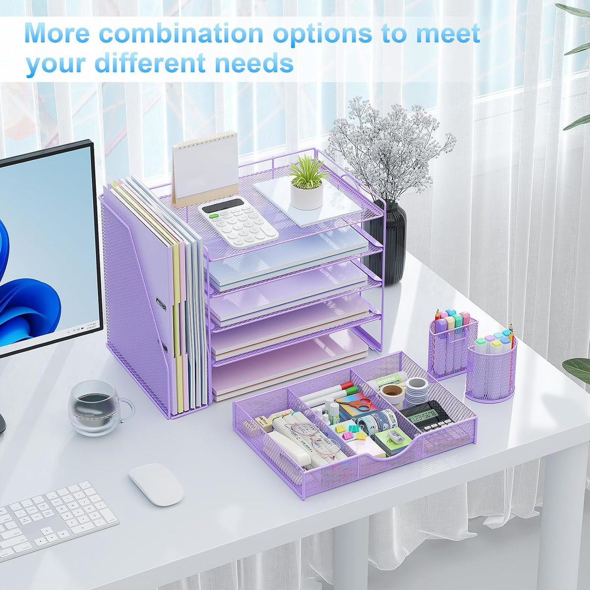 gianotter 5-Tier Desk Organizer with Drawers and File Holders