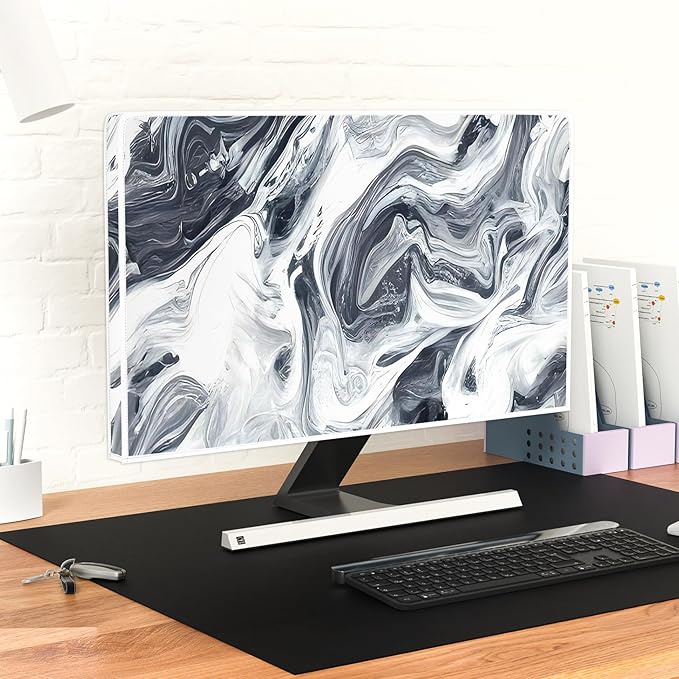 Baocicco Abstract Gray Marble Waterproof 65 Inch Television Cover Anti-Static - Image 6