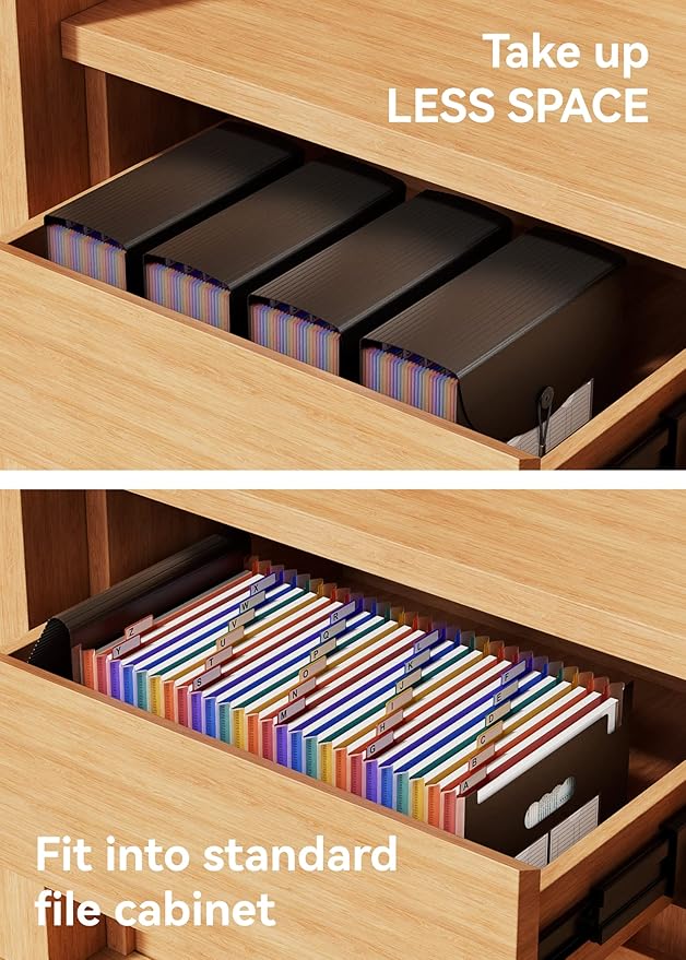 ABC life 26 Pockets Accordion File Organizer, Expanding File Folders, Portable - Image 5
