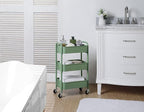 SunnyPoint 3-Tier Delicate Compact Rolling Metal Storage Organizer - Image 4