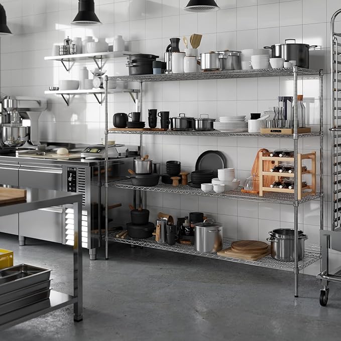 Regal Altair 21" Deep x 72" Wide x 64" Height Wire Shelving Kit | 4-Tier | NSF - Image 2